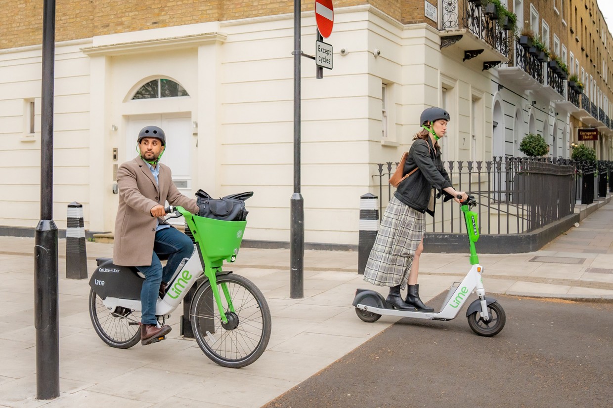 Lime e-bike and e-scooter