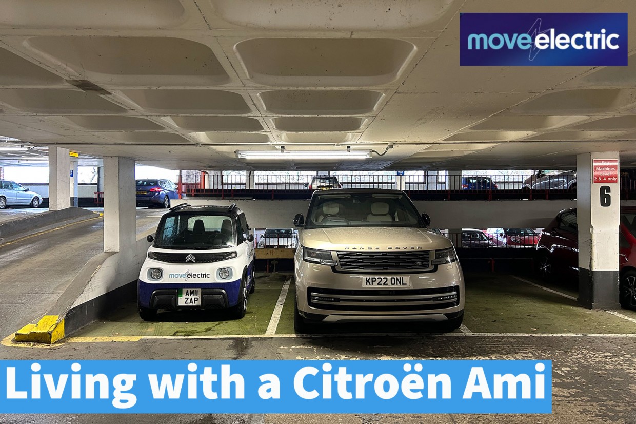 Citroen Ami and a Range Rover